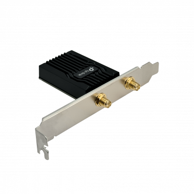 TX20E TP-LINK Adaptador WiFi AX1800 Bluetooth 5.2 Doble Banda 2.4GHz 5GHz Velocidad 574+1201Mbps Interfaz PCIe x1 2 Antenas RPSMA