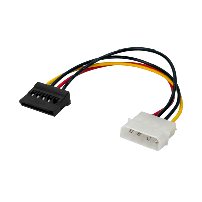 PSATAIDE Adaptador de alimentación de 15cm con un conector MOLEX macho y un conector SATA hembra