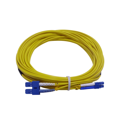 JFSLC10 Cable Interconexión 10mt LC-SC/UPC Monomodo SM Dúplex Fibra Óptica 9/125um 3mm