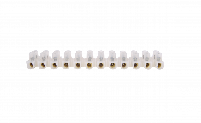 REGLETA-10A 10-Ampere 1,5mm2 12-Pares Regleta-Tornillos 380V 10A-Max 111x18x12mm