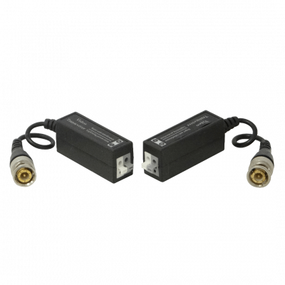 BALUN-PARA Video Balun Insertable Protección contra Rayos Pasivo 1-Par 2-Piezas CCTV UTP BNC-Macho