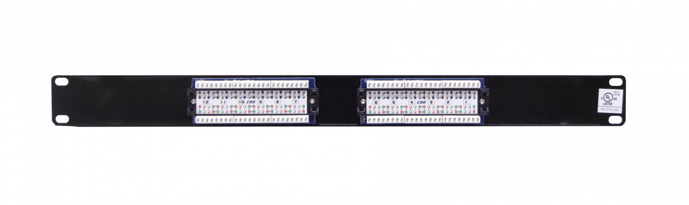 PP512L LINKMADE 12-Puertos RJ45 CAT5E UTP PANEL DE PARCHEO 1U CERTIFICADO UL