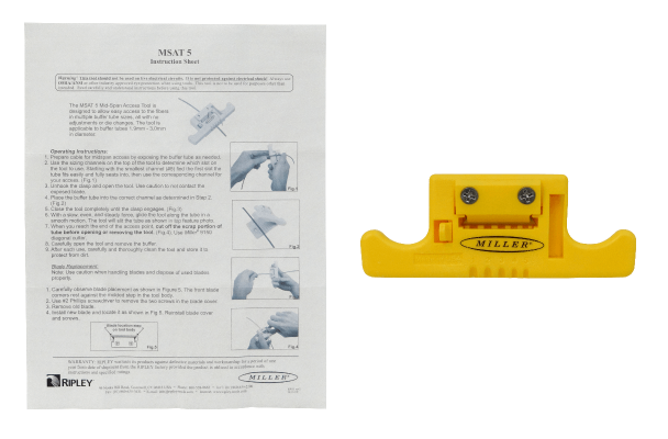 MSAT-5 RIPLEY Herramienta peladora de buffer para fibra óptica de tubo holgado, rango 1.9-3.0mm