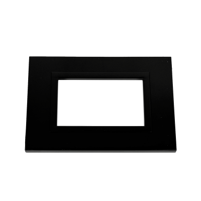 KEP-33 KALOP Placa de Pared Negra Diseño Zen Capacidad 3-Tomas Básica Cubierta 3-Módulos Dimensiones 128x89mm Referencia KS41511