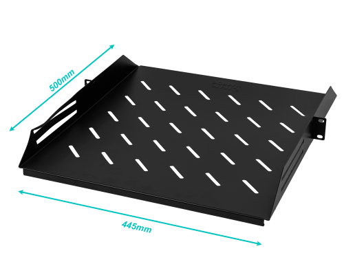 RB1-CA5VL-LIQ. ABOLLADO LINKMADE Bandeja 1U profundidad 50cm con sistema de ventilación central regulable color negro