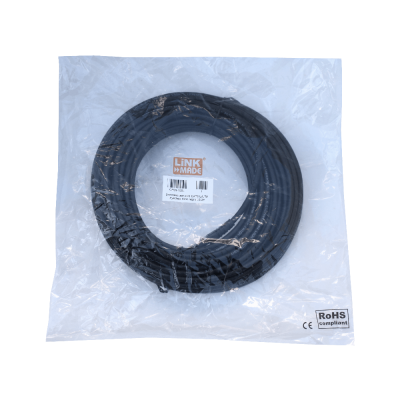 CP6N-150L LINKMADE 15 metros Cable de Parcheo Cat6 U/UTP Multiconductor Negro LSZH Moldeado