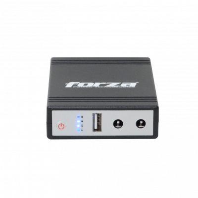 DC-140USB FORZA UPS DC 15WH 2000mAh in:12V-2A ou:5V 9V 12V/2A USB/Plug Bat-Litio