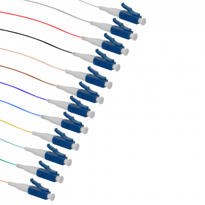 JFSL-12 LC SM 1,5 Metros 12 Unidades Pigtail Monomodo SingleMode 12 Colores Diferentes