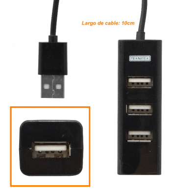 HGEN2 HUB 4-USB-2.0 Cable-10cm no-permite-fuente-poder 480mbps