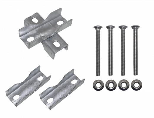 HARUNI Sujetador galvanizado para instalación en sentido horizontal o vertical, capacidad máxima 2 pulgadas