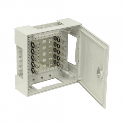 BOX50PAIR 50-Pares 5-KRONE Caja Box-II Vacia inc-Soporte 5-Regletas