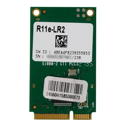 R11E-LR2 MIKROTIK Tarjeta miniPCIe LoRaWAN de 2.4GHz con LBT, 1 Conector u.FL y 10dBm de Potencia, Banda 2403-25-50-2479MHz