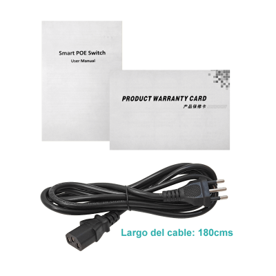 POE-SWITCH-4 Conmutador 4-100-PoE-af 2-100 100-40VAC 78W C13 ZX-G0402FN