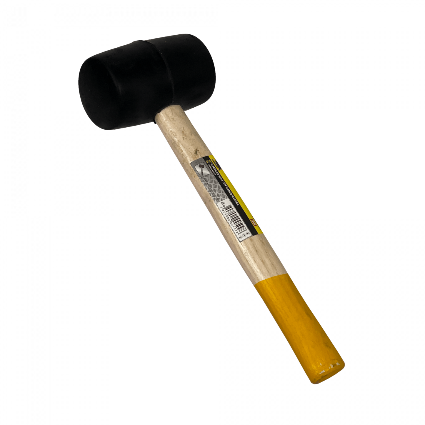 SD-050 Mazo de caucho negro 340 gramos con cabo de madera TNO509