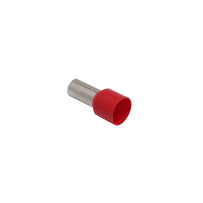 E35-16-R Terminal Ferrul Aislado de Color Rojo para Crimpar, Calibre AWG2 (35,0mm²) con 16 Hilos de 30,0mm, Paquete de 25 Unidades