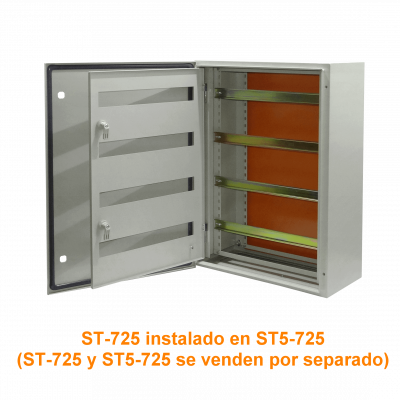 ST-725 TIBOX Chasis Interno Metálico 643x428mm con 4 Rieles DIN de 43cm para Tablero ST5-725 MDST75