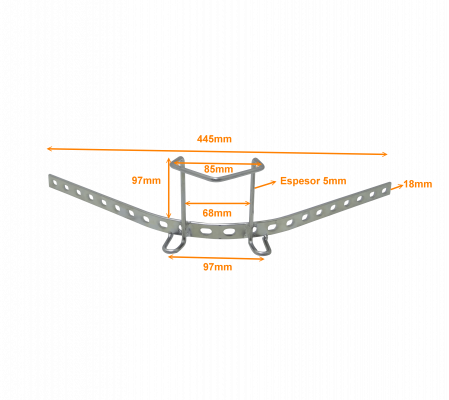 ESCAM-P. LCMT Bracket Angular PA4EZ p/Escalerilla Canasto Malla Hilo Cablofil
