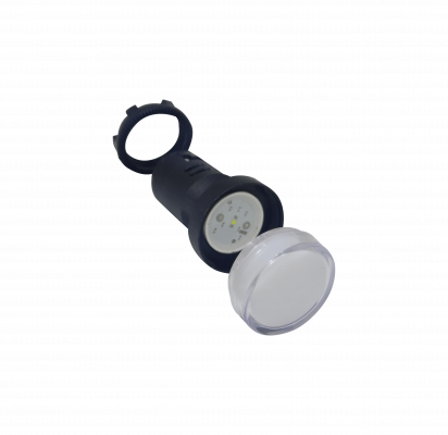 PILOTO-LED-W Blanco Luz Piloto LED 220VAC 20mm-diametro 28mm-cabeza 51mm-altura