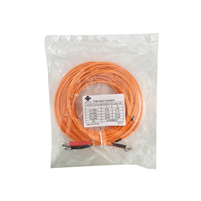 JFMLF15 Jumper de fibra óptica dúplex multimodo OM1 de 15 metros, conectores LC a FC, núcleo/revestimiento 62.5/125 µm, cubierta LSZH