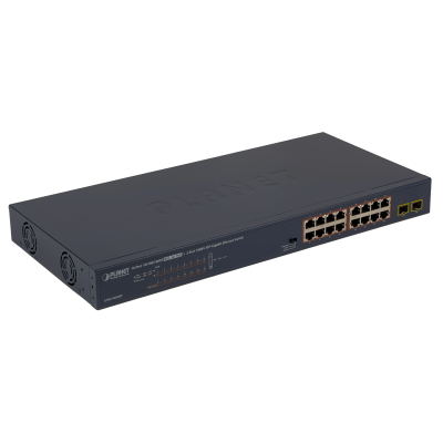 GSW-1820HP PLANET 16-1000-PoE48+af/at 240W-total 2-SFP Conmutador no administrable Bastidor V2
