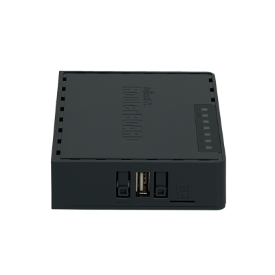 HEX S MIKROTIK 1 puerto SFP 2.5 Gbps, 5 puertos 10/100/1000 (1 con PoE), 2 cadenas 950 MHz, 256 MB, ranura microSD, USB, licencia nivel 4, incluye fuente 24V