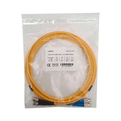 JFSTF3. 3mt ST-FC MonoModo SM Duplex Jumper Cable Fibra 3.0mm 9/125um LSZH