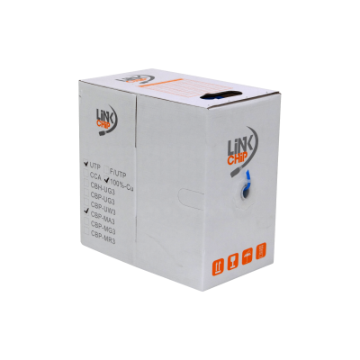 CBP-MA3 LINKCHIP Cable de cobre trenzado categoría 5e azul para interiores 24AWG UTP 305 metros