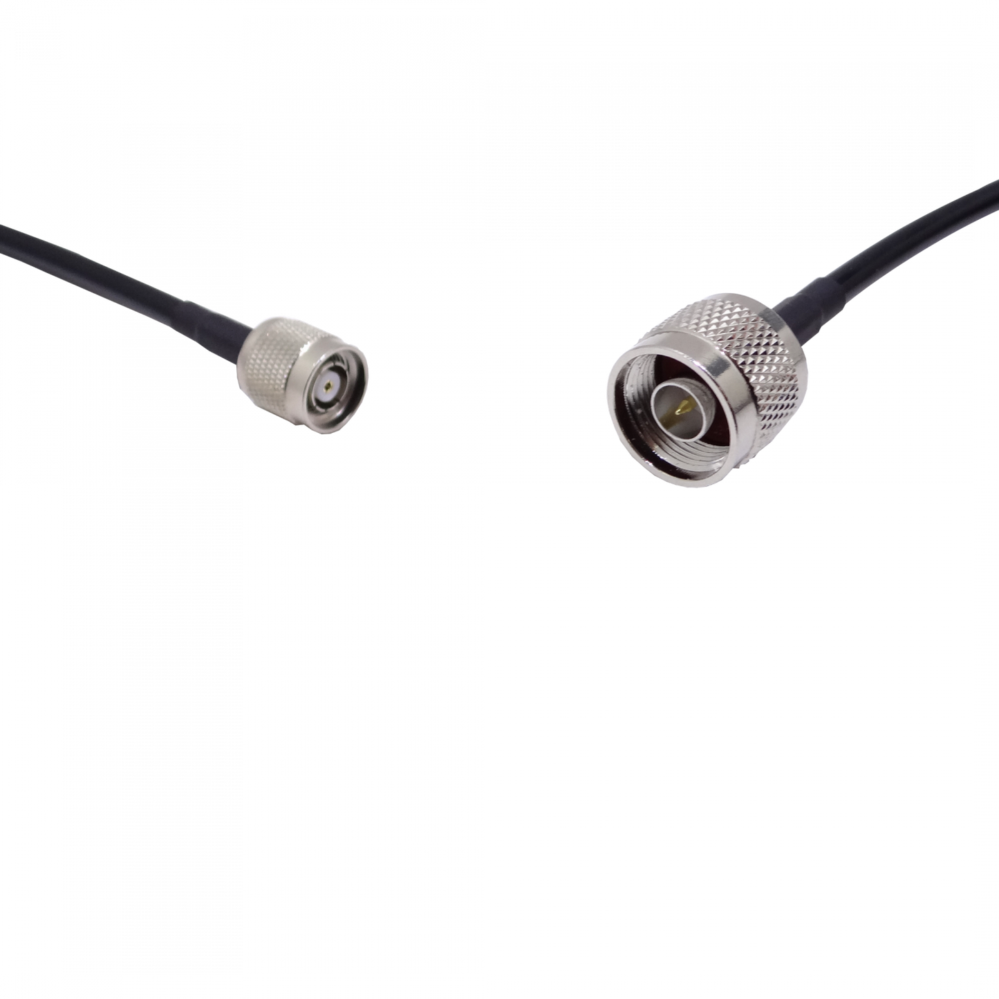 ZM2NM-30CM 30cm Cable coaxial negro LMR195 con conector RP-TNC macho a conector N macho