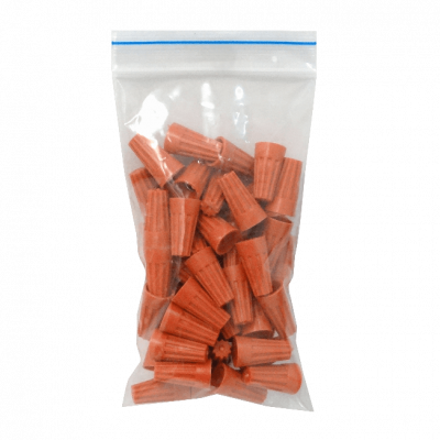 CC22 Pack de 50 conectores cónicos naranjas número 22, compatibles con cable de 22 a 14AWG (0,30 a 1,5mm²)