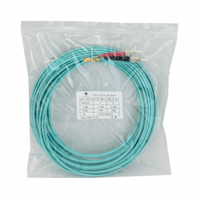 JF3TT10 10mt ST-ST OM3 Multimodo MM Duplex Latiguillo Fibra 3.0mm 50/125um LSZH