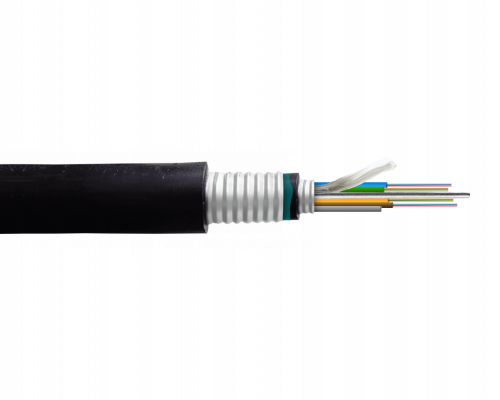 CFSF24 Subterraneo SM 24-Fibra G652D Cable Armadura 2xPE 12,5mm Monomodo GYTA53