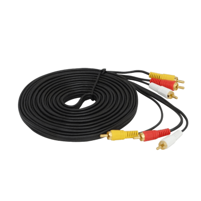 AV-5R3 Cable Audio-Video 5 metros 3-RCA Macho a 3-RCA Macho 3x3 500cm