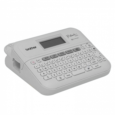 PT-D410 BROTHER QWERTY Rotuladora no-USB TZ3,5-18mm inc/6-AA opcion/fuente-12V