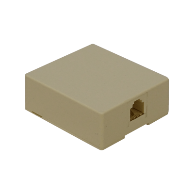 RST-11 Roseta de Superficie Blanca para Teléfono RJ11/RJ14 6P4C