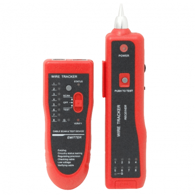 WIRETRACKER Localizador de cables con generador de tono y sonda, incluye 2 pilas de 9V