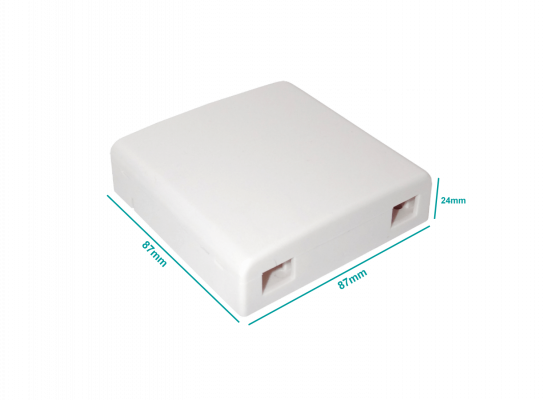 BOX-2 Caja Blanca de Terminación para Fibra NAP con 2 Manguitos y 2 CL Recta IP20