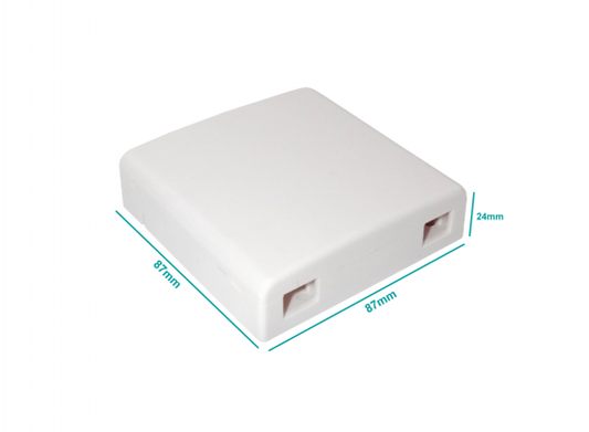 BOX-2 Caja Blanca de Terminación para Fibra NAP con 2 Manguitos y 2 CL Recta IP20