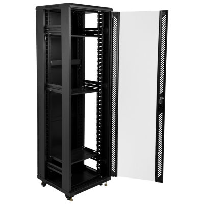 RK42-6LD LINKMADE Estructura Rack 42U Desmontable Panel Cristal Profundidad 600mm 60cm Ventilador Bandeja Extraíble