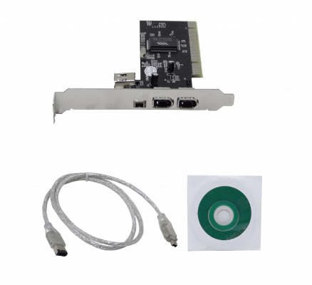 PCI1394 Tarjeta PCI FireWire con 3 Puertos Externos y 1 Interno Chipset VIA-VT6307 Legacy