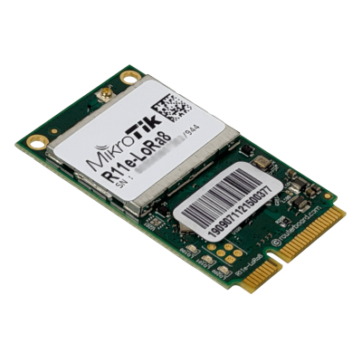 R11E-LR8 MIKROTIK 863-870MHz LoRaWAN LBT Semtech-SX1301 1-u.FL 20dBm Tarjeta miniPCIe