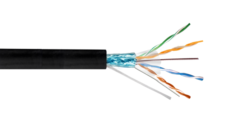 CBXC-FN3 LINKCHIP AWG25/0,45mm CCA ExteriorPE Negro Cable F/UTP 305mt Aleacion