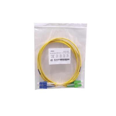 JFSAC2 2 metros SC/APC a SC/UPC Monomodo SM Dúplex Latiguillo de Fibra Óptica 3mm