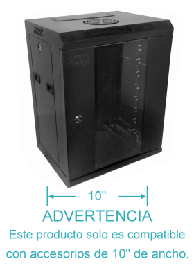 RK1009-3L LINKMADE GABINETE 9U 10-PULGADAS-ANCHO 30CM-PROFUNDIDAD NEGRO