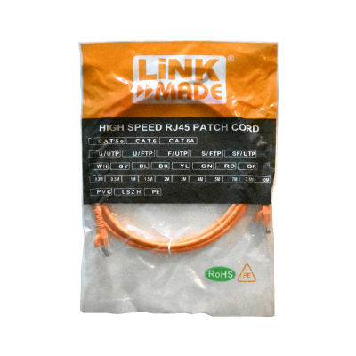 CPB-20L LINKMADE 2MT CAT5E ANARANJADO LSZH CABLE DE CONEXIÓN EXTRUIDO MULTIPAR