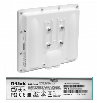 DAP-3666 D-LINK IP68 req-PoE 2,4GHz-300 5GHz-867 Punto de Acceso Ext 2-1000 AC1200