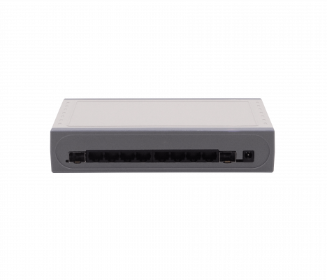 ES-0208-TG EUROLAN Switch No Administrable de 10 Puertos (8x 1000Mbps + 2x SFP), Incluye Fuente 12V, Dimensiones 20x12x4cm