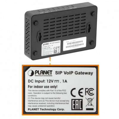 VGW-420FS PLANET Enrutador VozIP 4-FXS-RJ11-H 1-100 1-WAN genera 4líneas telefónicas analógicas