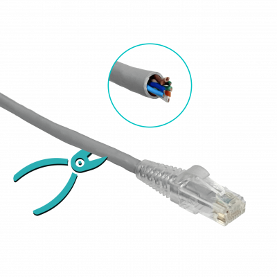 CPG-3F FURUKAWA 3 metros Cat5e Gris U/UTP CM Cable de Parcheo RJ45 Multilan 35103905