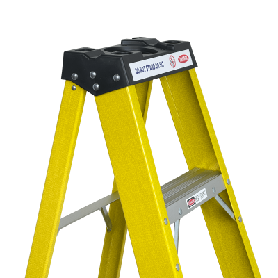 ESAF-405 Escalera de Tijera de Fibra de Vidrio de 5 Peldaños, Altura de 1.44m, Capacidad 140kg