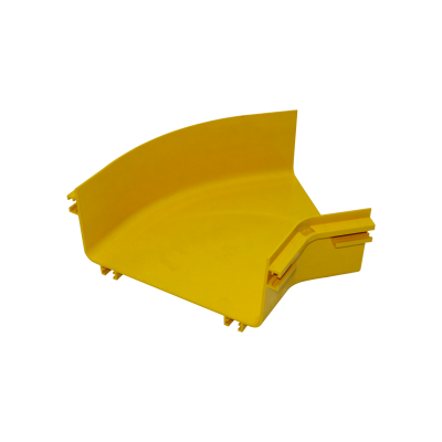 CCA-240-AQ Perfil en Escuadra 240x100mm Plano Amarillo PC+ABS LSZH Conector Macho